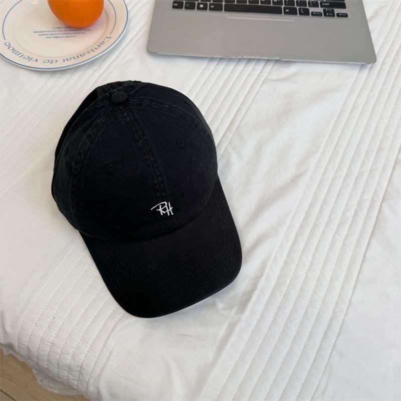 Hat Men's and Women's Street Tide Brand Letter Embroidery Baseball Cap Summer Couple Simple and Versatile Cap Showing Small Face