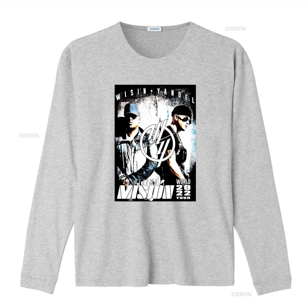 Wisin Yandel Black T Shirt Official 2022 Mision World Tour Concert Merch Print Vintage Washed Breathable Streetwear Stylish
