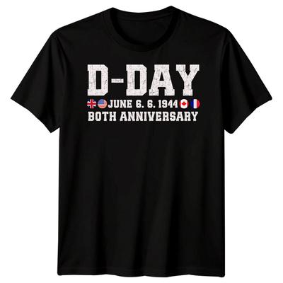 Familienflaggen D-Day T-Shirt Tee 1944 Zweiter Weltkrieg Normandie Militärgeschichte #DD