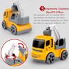 3 Kinds Inertial Engineering Vehicles Mini Model Toy Diecast Alloy Excavator Crane Bulldozer Pull Back for Boy Toys Gift for Kid