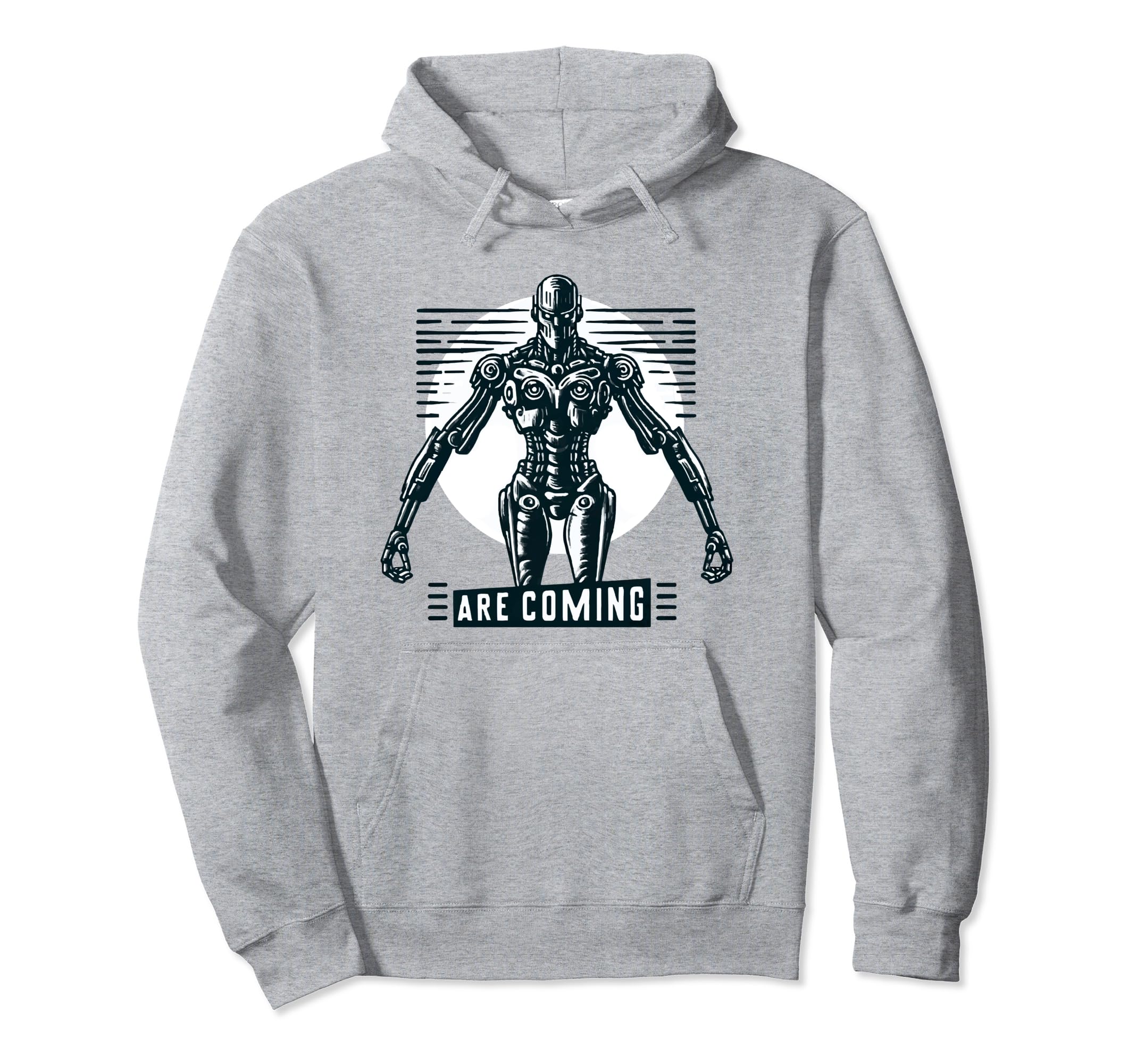 

Tech Wave Incoming Robots are coming design hoodie -
