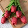 6 Stück Neue Plastik-Tulpen mit Echt-Touch 34*3cm 10 Farben Simulationsblumen-Dekoration Tisch Haus Hochzeit Dekor Heimdeko
