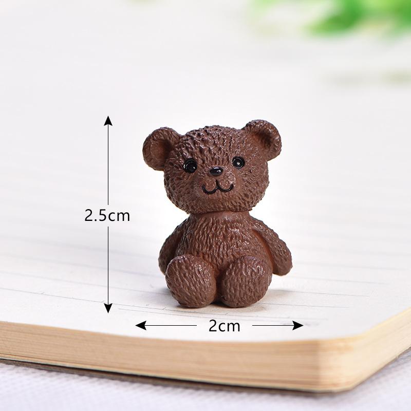 1pc Kawaii Bear Figurines Small Statue Fairy Garden Miniatures Ornament Dollhouse Home Decoration Accessories Decoration Jardin