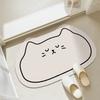 Diatom Mud Style Floor Mat Special Shaped Cartoon Cat Floor Mat Entrance Door Mat Bathroom Foot Mat Bathroom Floor Mat
