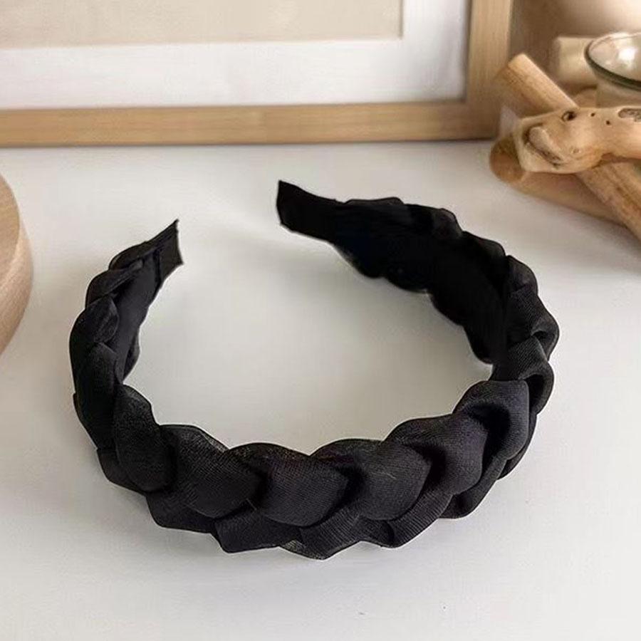 Vintage Fabric Twist Braided Hairband Jednokolorowy Hari Hoop dla kobiet Modne akcesoria do włosów