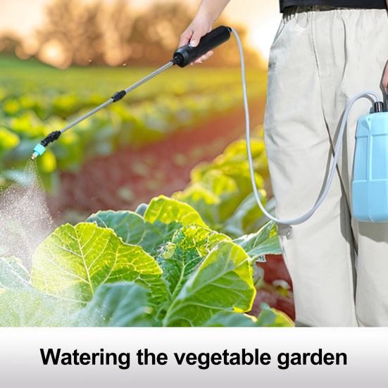 Pulverizator Electric de Grădină 5L/8L Pulverizator Tip Rucsac cu 3 Duze de Pulverizare Baghetă Retractabilă Curea de Umăr Pulverizator Reîncărcabil pentru Buruieni pentru Primăvară