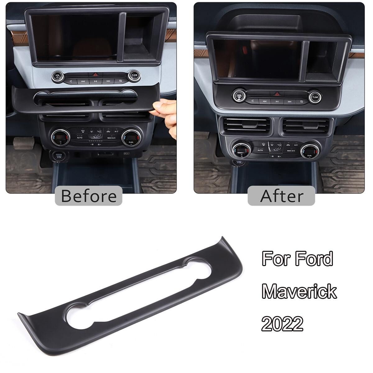 For Ford Maverick -23 Matte Black Center Radio Console Frame Trim Cover