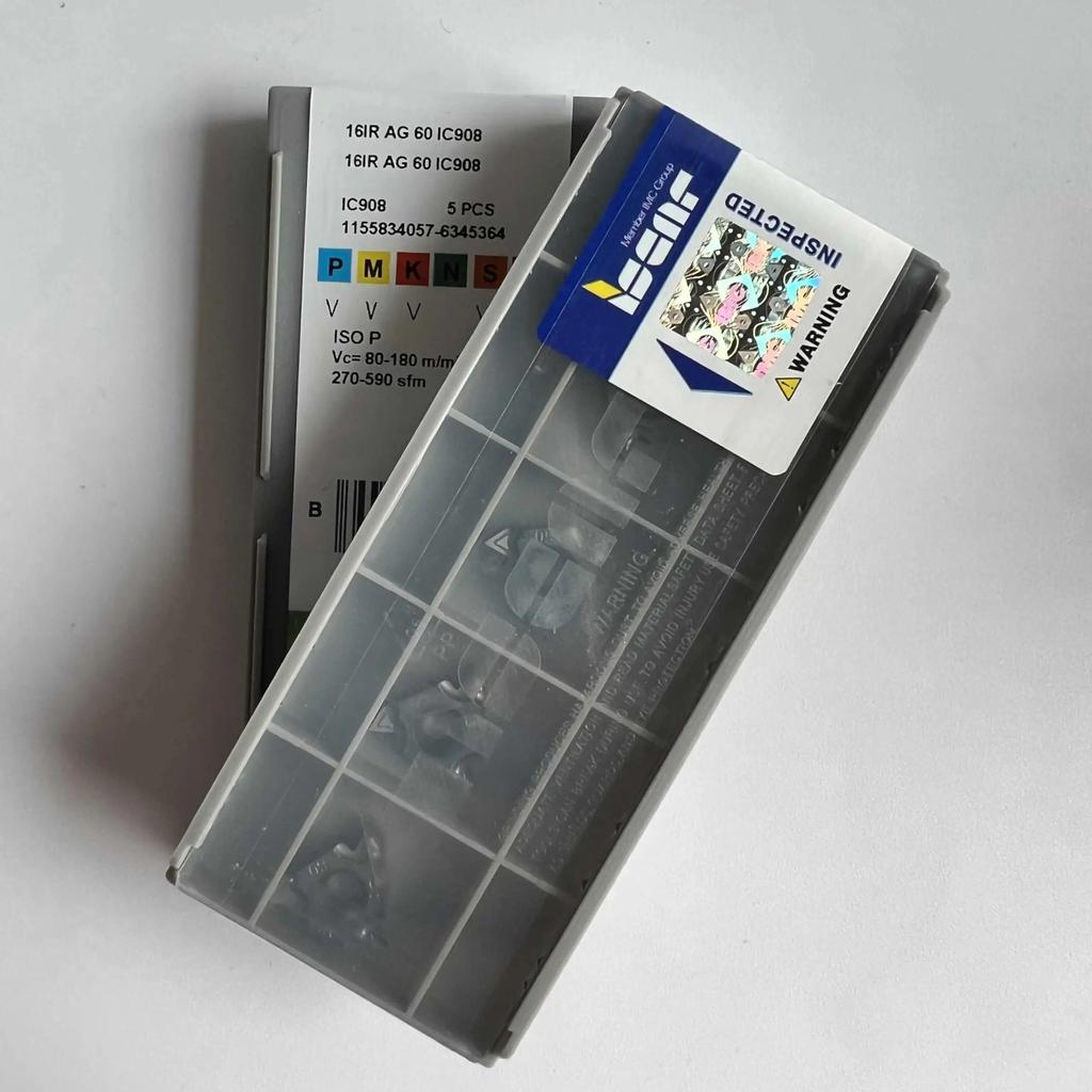 ISCAR / 16IRAG60 IC908 /Industrial Indexable Carbide Inserts 10 Pcs
