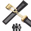19mm 20mm 22m Cowhide Watchband For TAG Heuer Calera Monaco F1 Black Red Men Genuine Leather Strap Metal Folding Buckle Bracelet