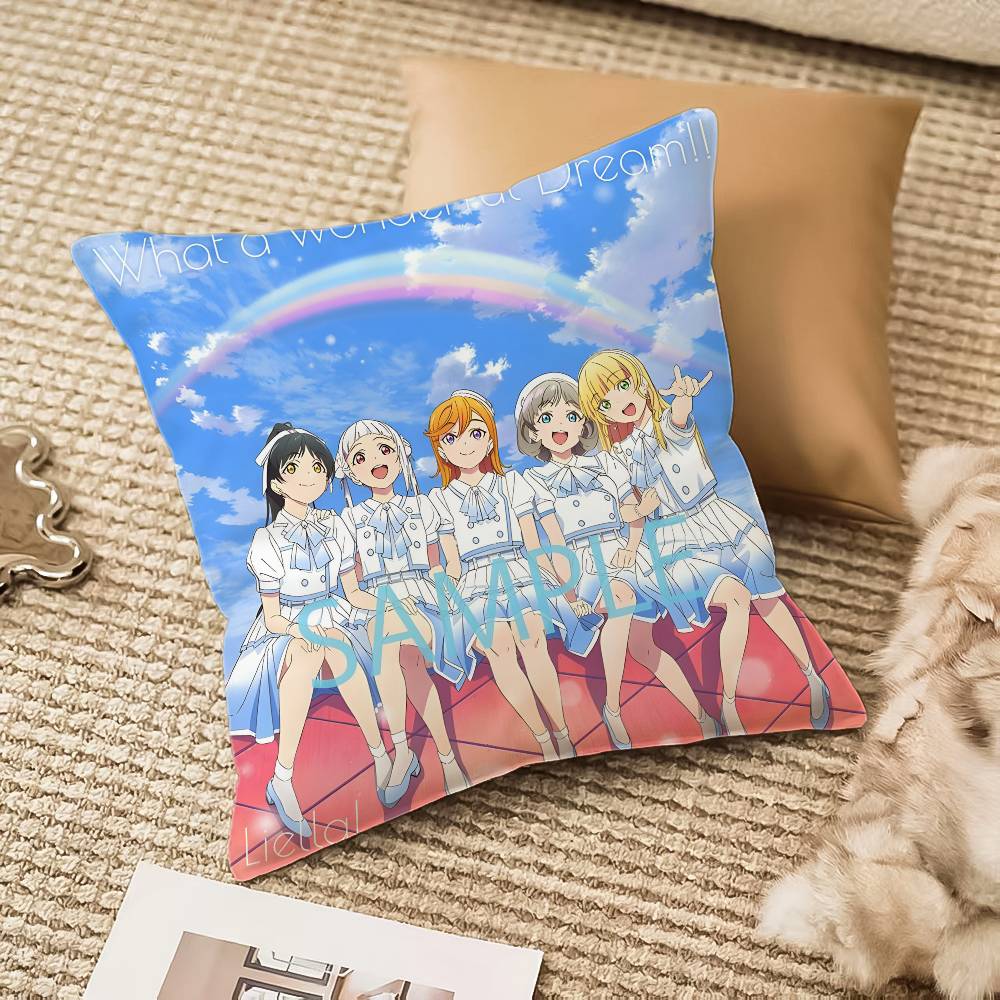 L-LoveLive ANIME Pillow Case Anti-dustmite Invisible Zipper Sofa Bed