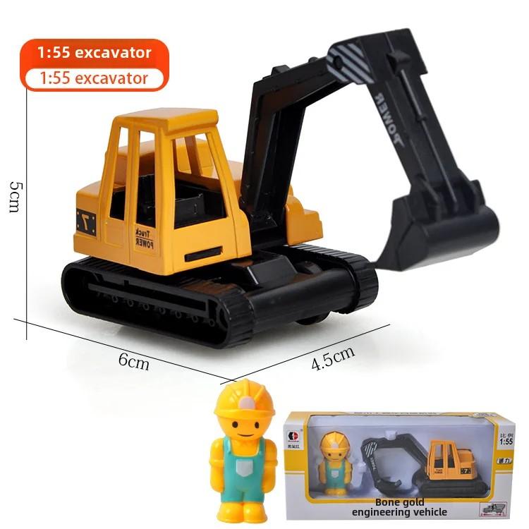 

Машинка для строительства из сплава Pull Back, игрушечный погрузчик для мальчика, экскаватор, бетономешалка, кран, погрузчик для детей 2-3-6 лет