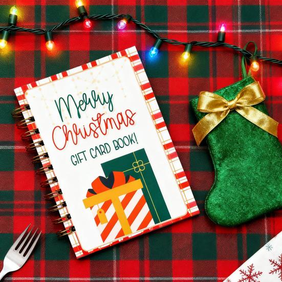 College Survival Christmas Gift Card Book DIY Spiral Binding Festive Design Functional Xmas Card Book College Student Gift