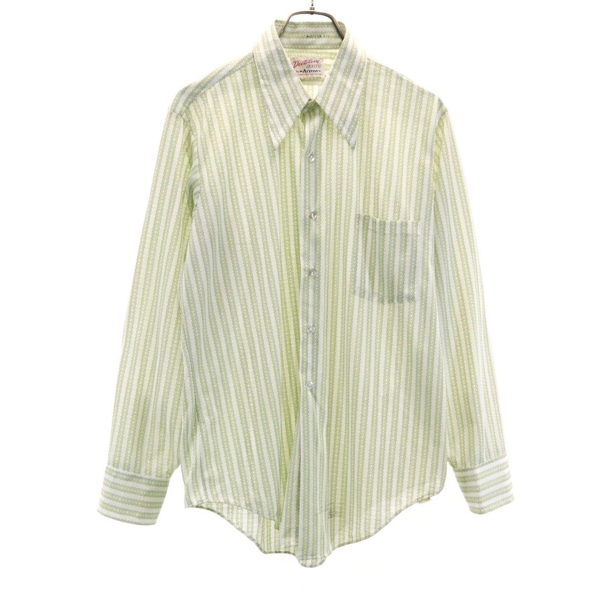 

ARROW 70s vintage Overall handle Long sleeve shirt 16-34 white Men s Used