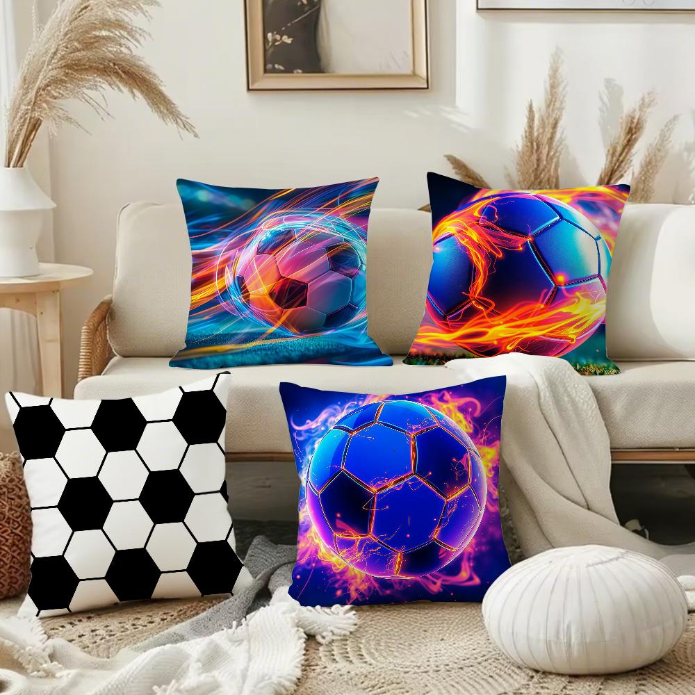 Cool Colorful Graffiti Football Fashion Pillow Case Office Cushions Suitable For Sofa Car Bedroom Decorative Cushion Cover