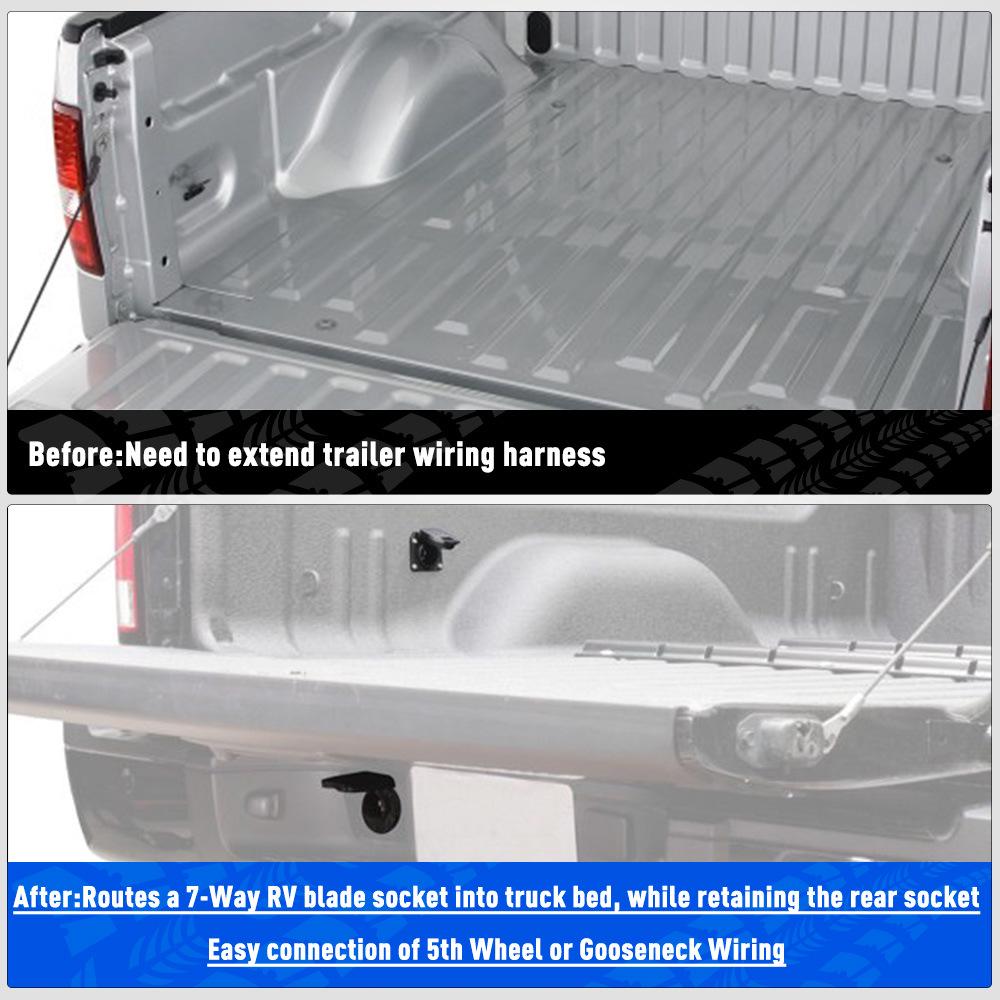 7-Foot 7-Pin Truck Bed Wiring Extension for Chevrolet, Dodge, and Ford