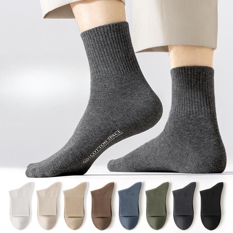 

Men s Autumn New Pure Cotton Deodorant Wicker Sports Socks 1 pair молоко, білий колір