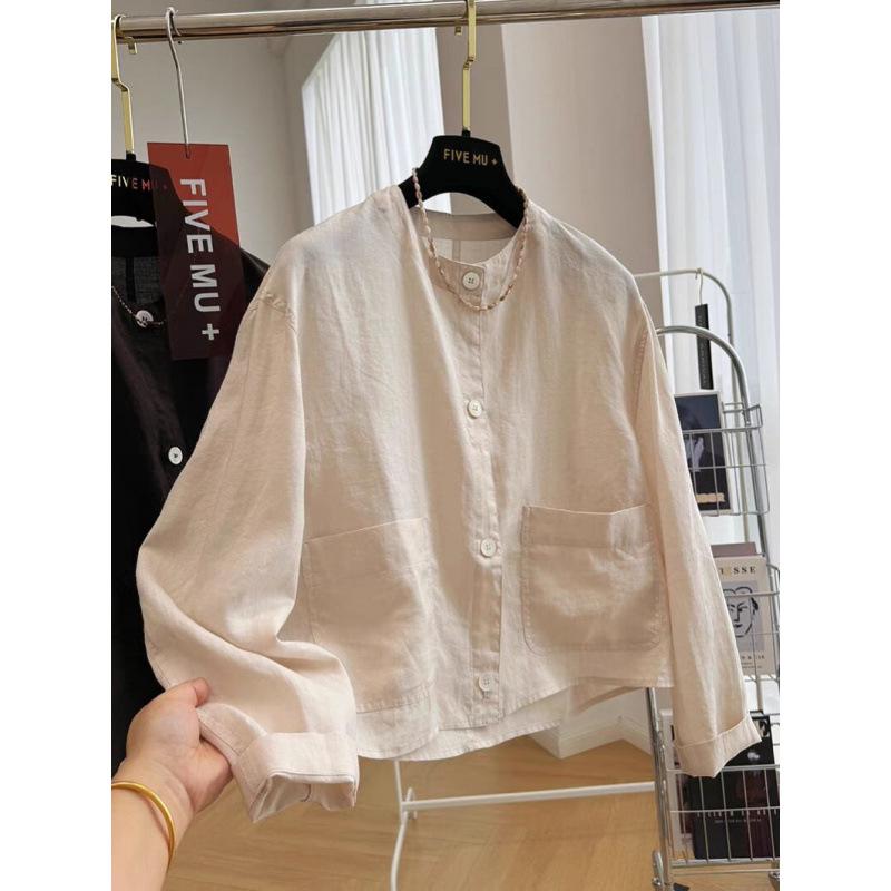 

Women s Trendy Loose Spring-Autumn Jacket 2XL бежевий/абрикосовий