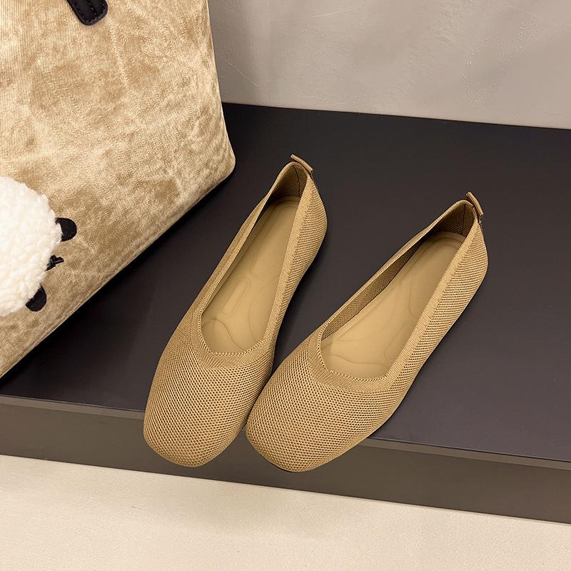 

Женские головные летние новые дышащие сетчатые туфли-лодочки с плоской подошвой на одном педале 40 хаки