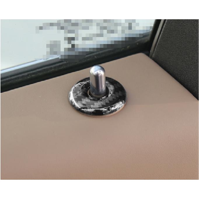 For 2016 2017- Cadillac XT5 Carbon Fiber Inner Door Bolt Lock Down Ring Trim