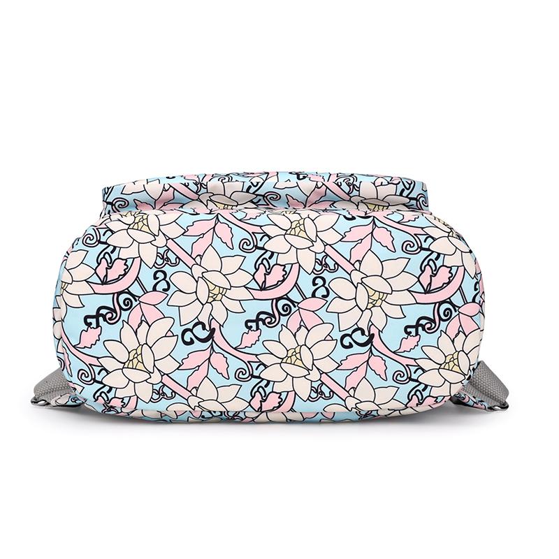 Printed Nylon Backpack Lightweight Travel Backpack