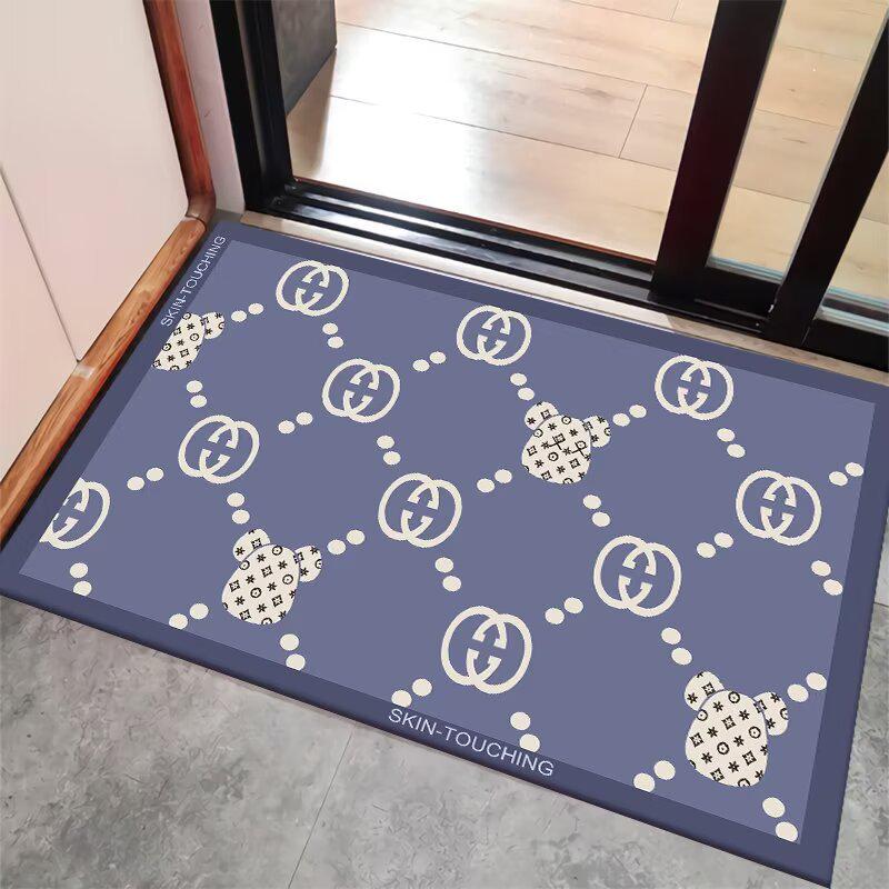 Cross Cartoon Anti-slip Water Absorbent Quick Dry Floor Mat for Bathroom & Entrance