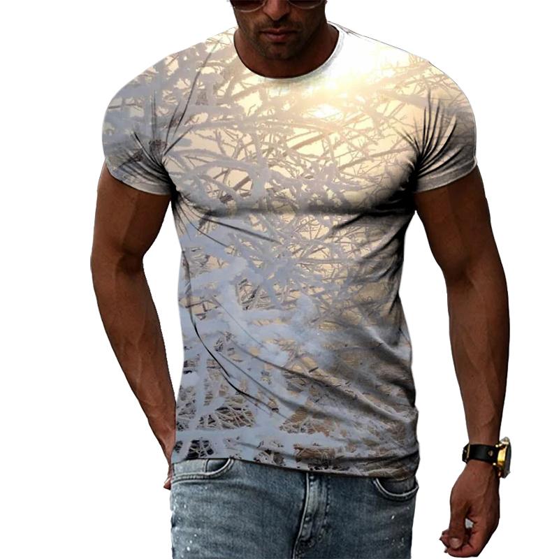 Letní módní trend Přírodní scenérie trička s grafikou Pro muže Neformální Krajina Vzor Tisk 3D Tričko s výstřihem do O Krátký rukáv Top