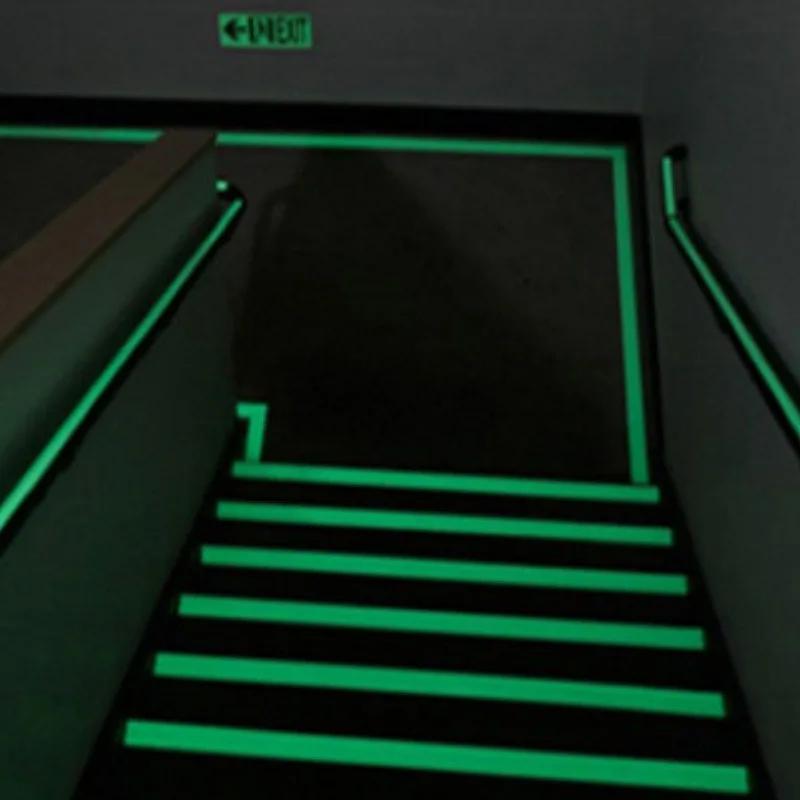 1Pc Luminous tape fluorescent tape warning floor light storage stairs anti-slip reflective luminous tape