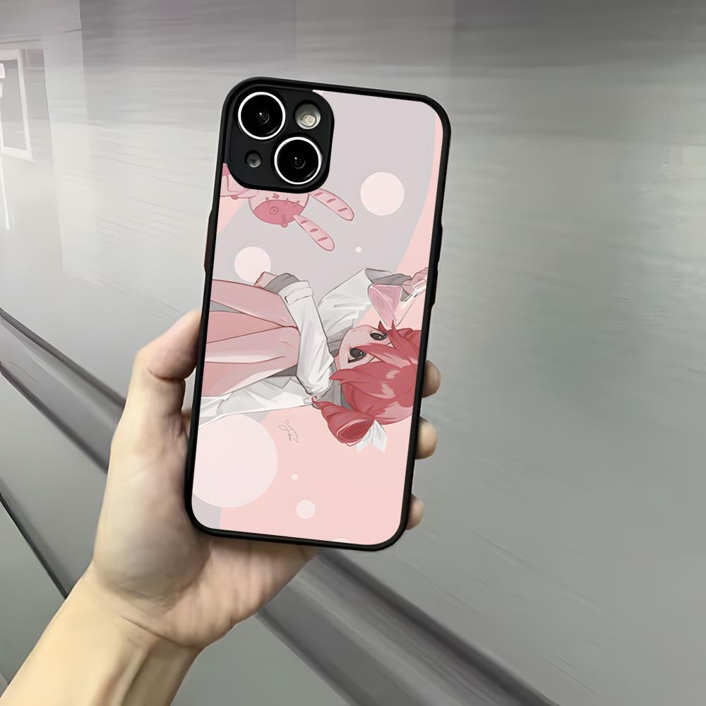 Fukouna Girl K-Kasane T-Teto Phone Case For Iphone 17 16 15 14 13 12 Pro Max Xr Air Plus Skin Feel Black Hard Shell Cover