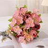 Simulated Rose Realistic Decoration Faux Silk Flower Practical Camellia Buds Nice-looking Fake Flower Bouquet Living Room Supply