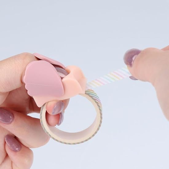 Sun-Star Stationery Masking Tape Cutter for Small Rolls, kiritoRING, Pink, S4835298