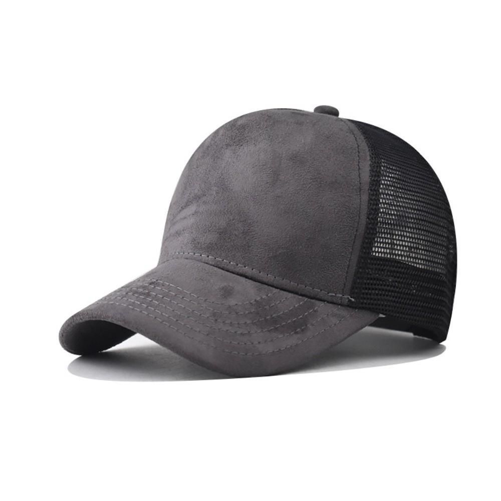 Fashion Breathable Suede Work Cap Adjustable Hip-hop Trucker Hat Outdoor Sports Hats For Man Women Unisex