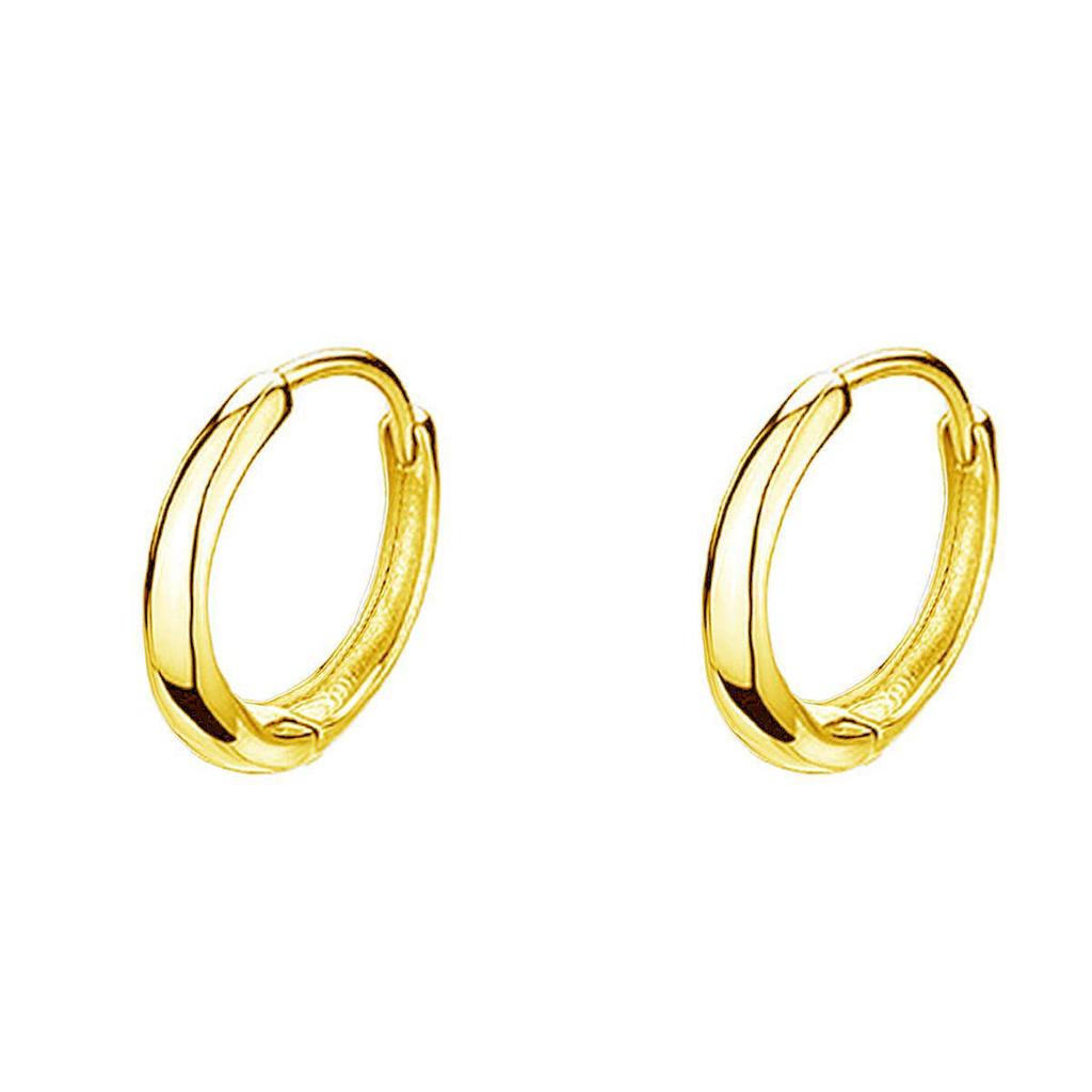 Glossy Round Metal Stud Earrings & Ear Cuffs for Women - European & American Fashion