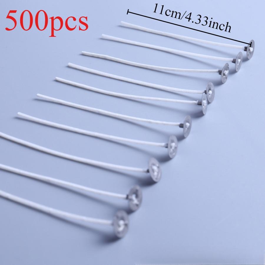 100 PCS/500 PCS 6.5-16cm Candle Wicks Smokeless Wax Pure Cotton Core For DIY Candle Making Pre-Waxed Wicks Party Supplies