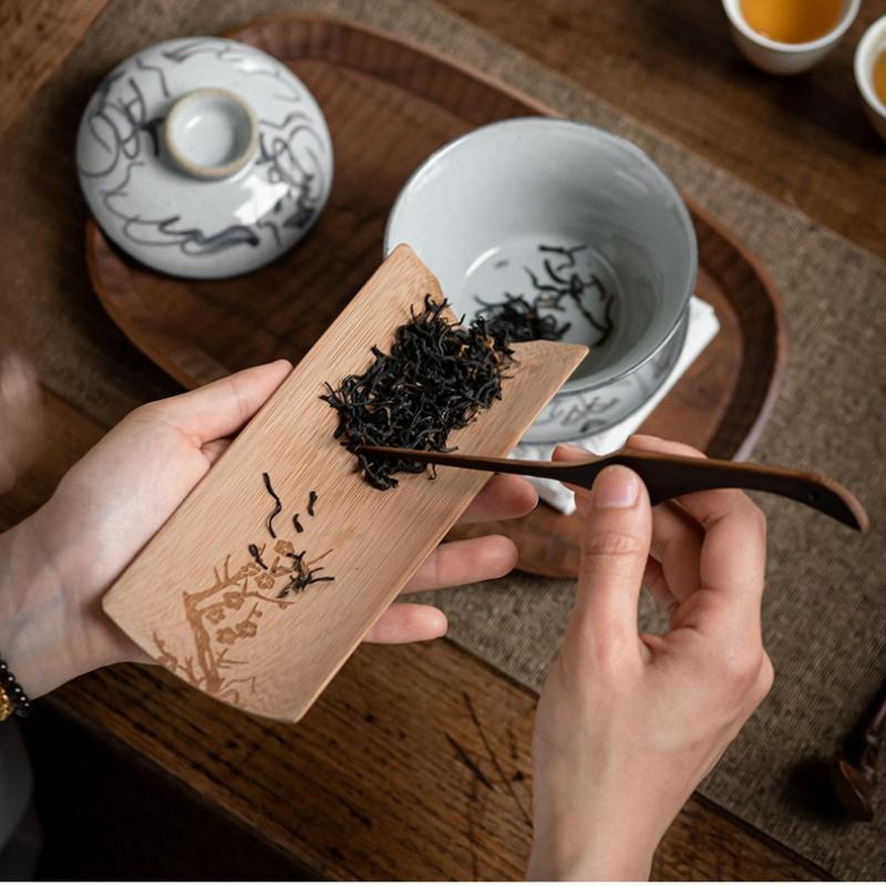 Janpanese Style Tea Scoops Vintage Handmade Bamboo Tools Kung Fu Tea Ceremony Utensils Tea Spoon Teaware Accessories 2025 New