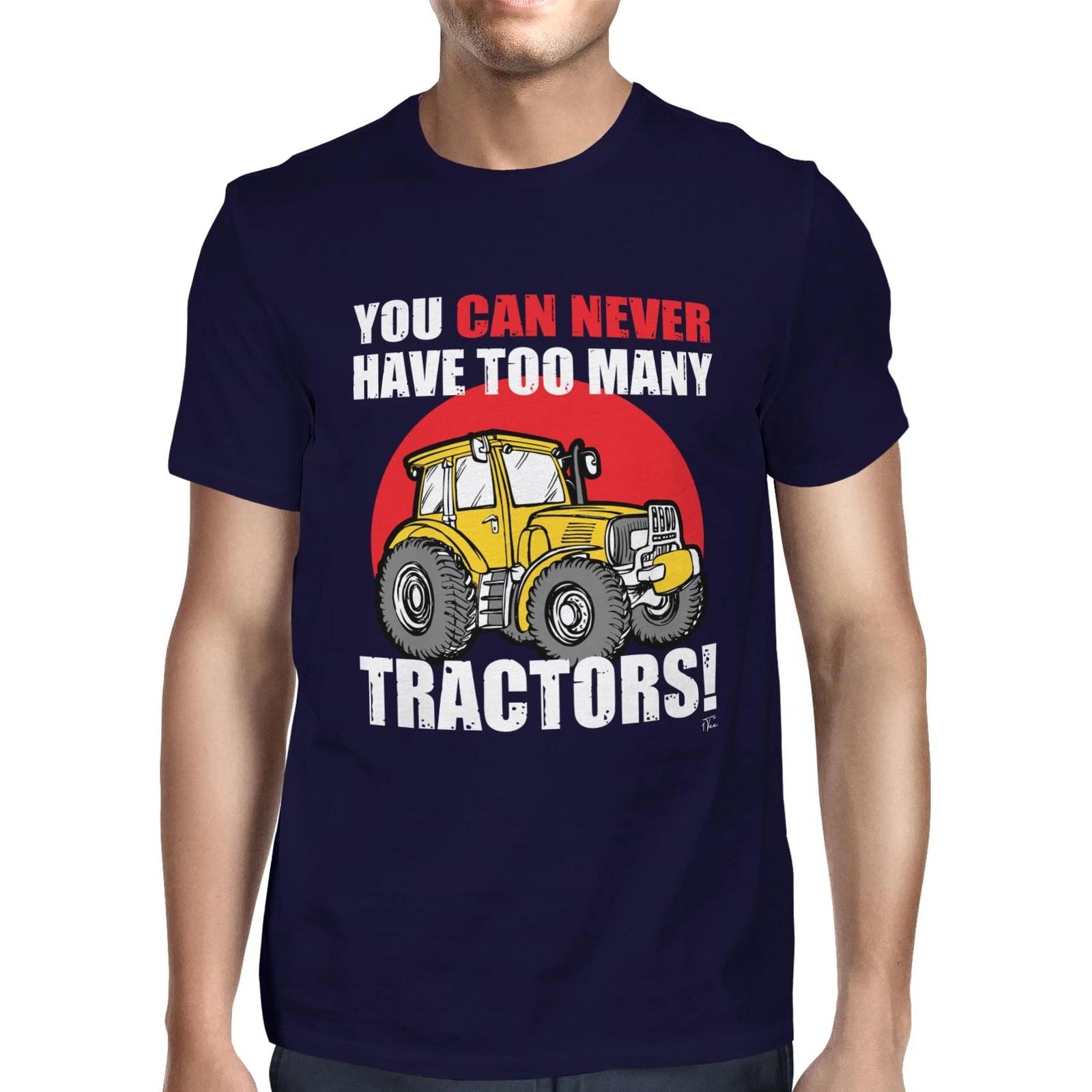 1Tee Mens You Can Never Have Too Many Tractors Farming T-Shirt L