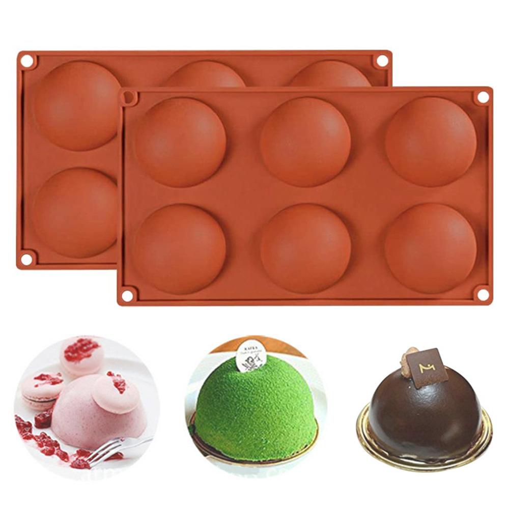 6 Cups Hemisphere Shape Silicone Cake Mold Fondant Chocolate Mould Cake Tools