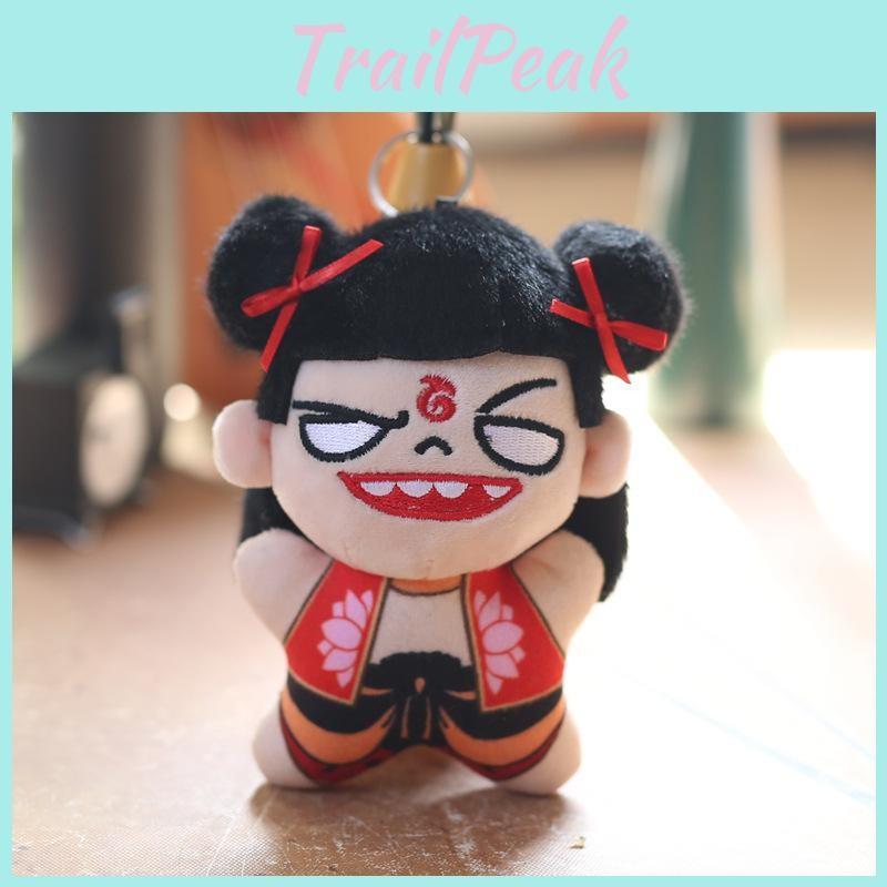 Child Nezha Devils Descends Plush Keychain Collectible Pp Cotton Gift For Fans