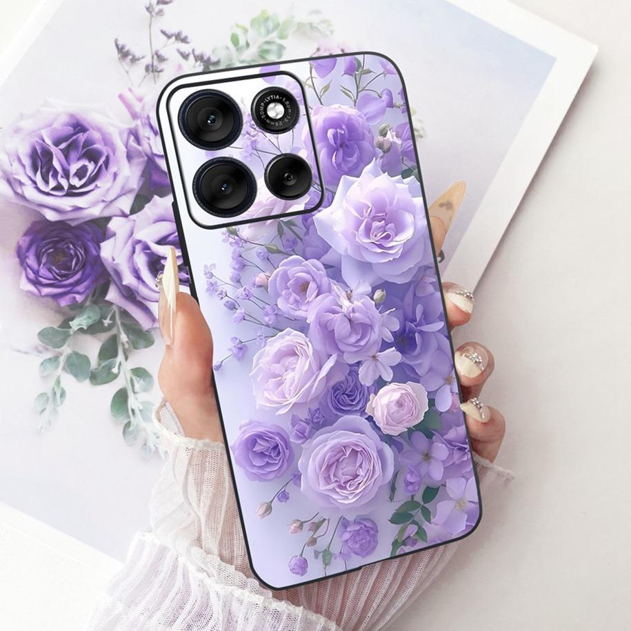 Coque Pour Motorola Moto G56 Housse 2025 Nouvelle Élégante Nœud Papillon Fleur Silicone Souple Coques de Téléphone Pour Motorola Moto G66Y G66J 5G Fundas