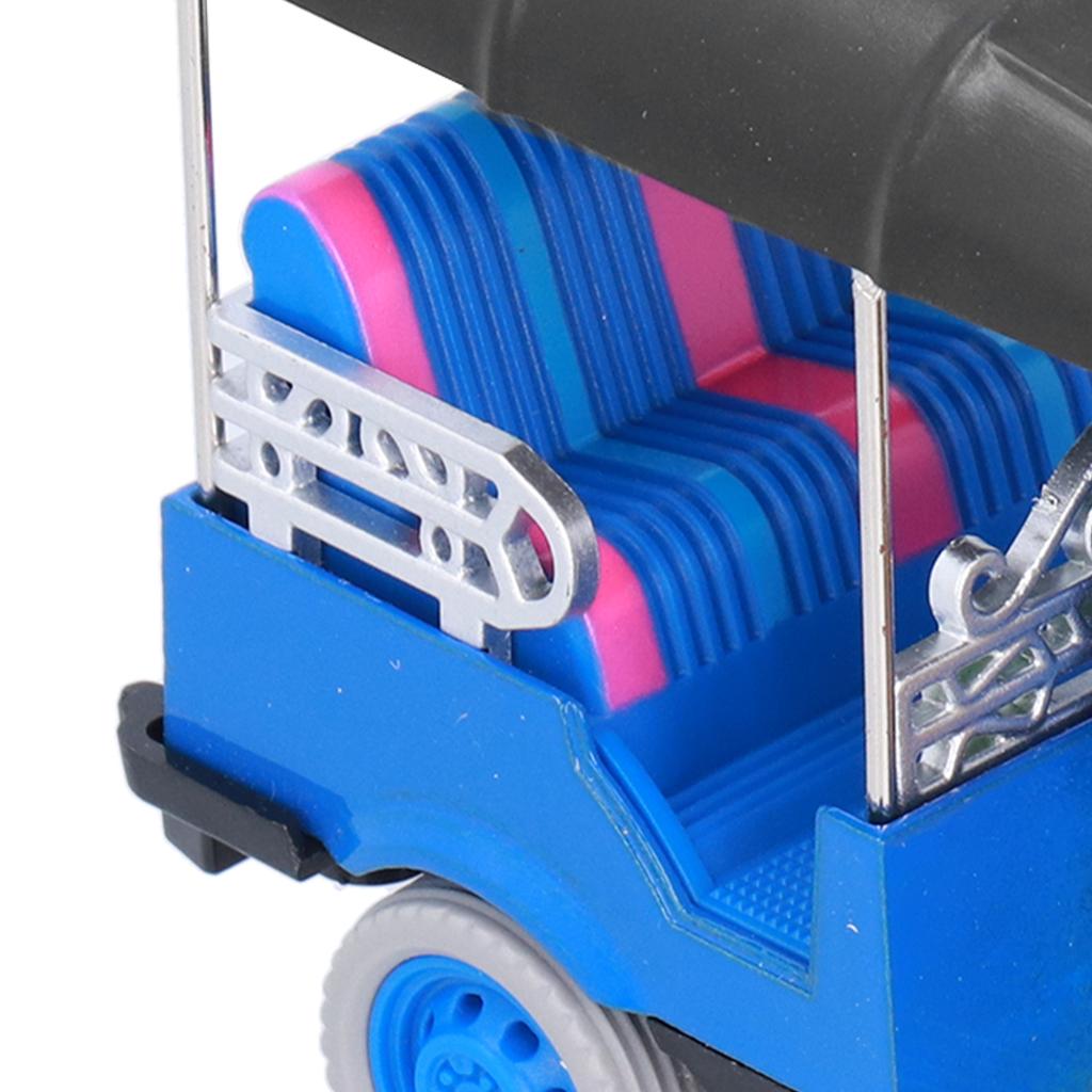 Pull Back Thai Tricycle Simulation Alloy Tuk Tuk Car Model Toy Children Vehicle ToyBlue