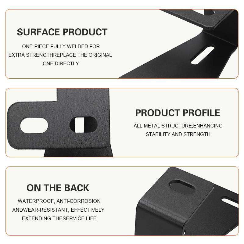 for Jeep Wrangler Locking Hood Hinge Hi-Lift Farm Jack Mount A Set of Brackets For Thousand Pound Top Lift Support Bar