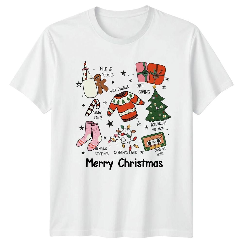 Merry Christmas Ugly Sweater Candy Canes Holidays Christmas Unisex Graphic Tee S