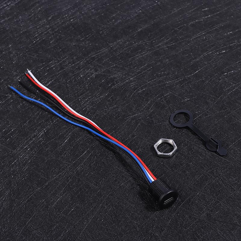 1PC TYPE-C USB Connector 2/4 Pins With 15cm Wire Waterproof Female Seat With PH2.0 Terminal Nut Lock Plate Waterproof USB Socket