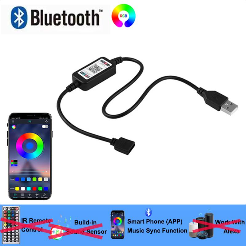 

Bluetooth Rgb Контроллер Освещения 5В 4 Пина RGB Led Контроллер USB Бокс Контроллер RGB Led Лент Умное Управление Программируемый USB 5V