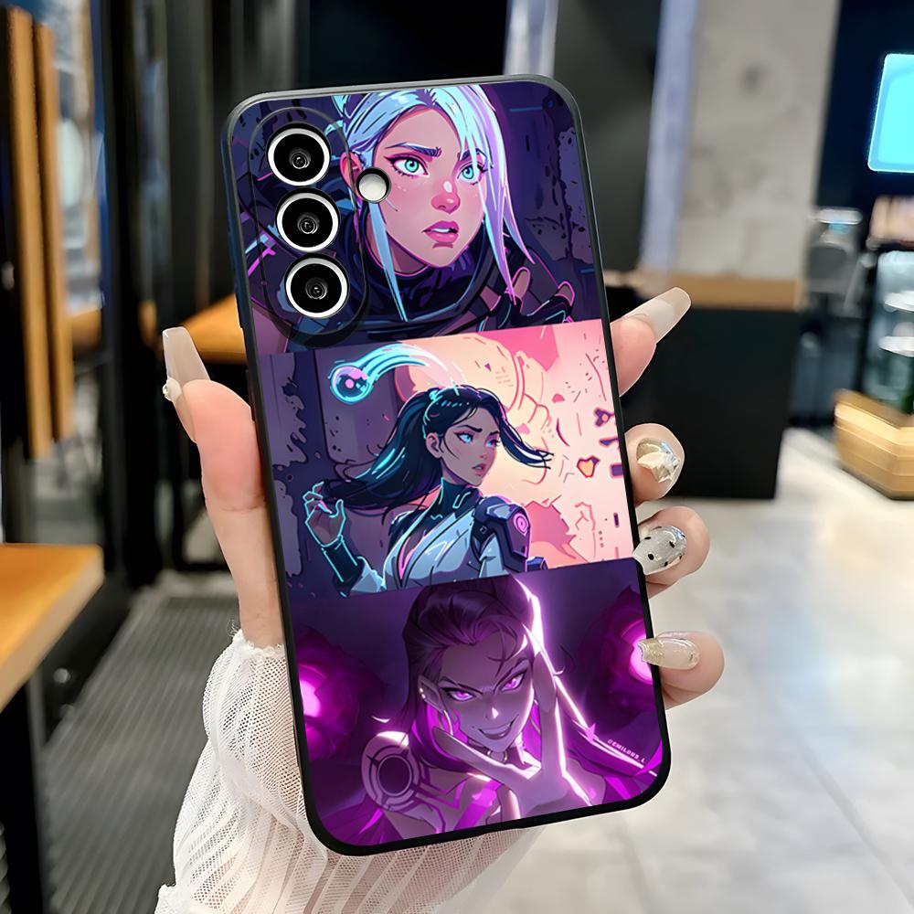 V-Valorant Game Phone Case For Samsung A25 A13 A33 5G A54 A36 A35 A56 A52 A14 Shockproof Soft Cover
