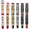 Jinhao 6 Style The Latest Design 3D Dragon Relief And Phoenix Golden Metal Fountain Pen Luxury Writing Gift Business Pens