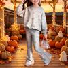 Kids Casual Long Sleeve Top and Pants 2-Piece Outfit Set for Boys Girls Everyday Wear
