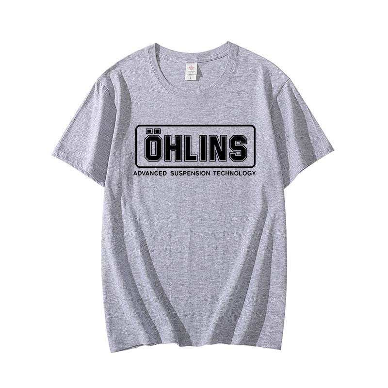 

Женская мода хлопковая футболка с принтом OHLINS летняя одежда повседневная модная мужская женская футболка с круглым вырезом и короткими рукавами Harajuku 4XL серый