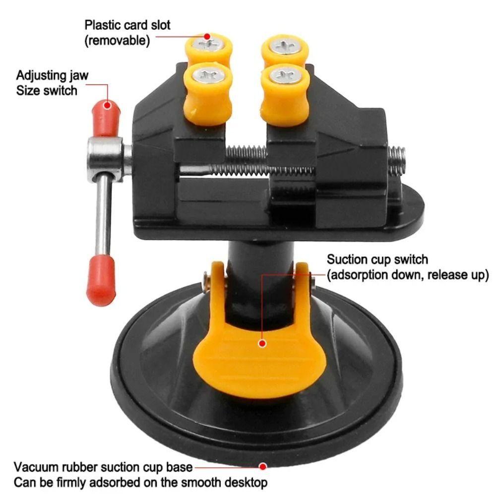 360-Degree Locking Base Rotating Vice Universal Suction Cup Table Vice  Jewelry Making