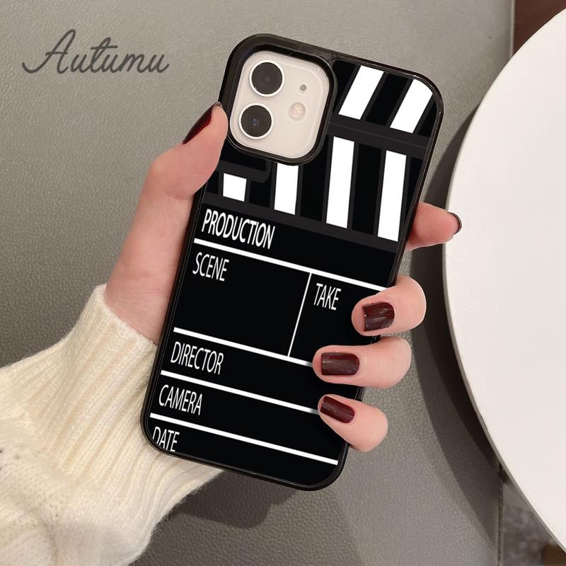Clapper board Phone Case for iPhone 11 12 13 14 Pro Max mini X XR XS SE 2020 5 6S 7 8 Plus Samsung Galaxy S21 S22 Cover shell