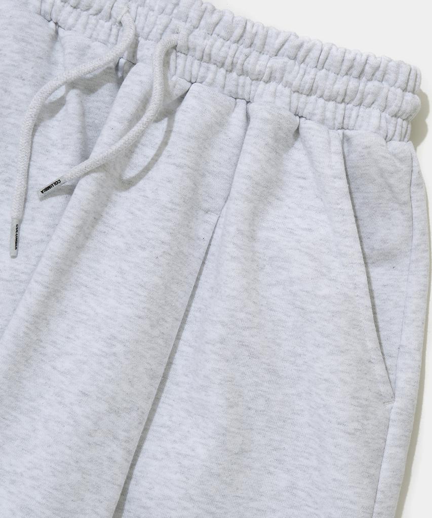 COLUMBIA UNIVERSITY Nyc Emb Pintuck Terry Sweatpants_Light Melange Gray